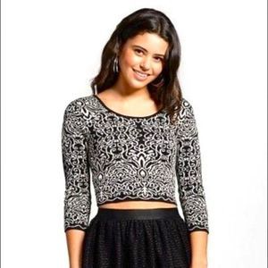 Cropped Crew Neck Sweater Sz XXL NWoT